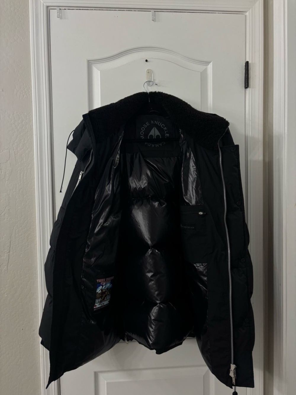 Moose Knuckles Men's Black Quilted Puffer Coat - Picture 12 of 15